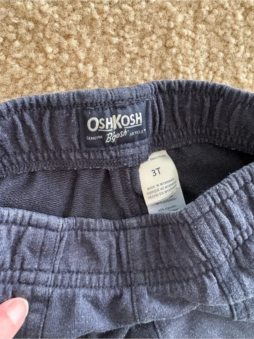 OshKosh B'gosh Light Gray and Navy Knit Shorts - 2-Pack